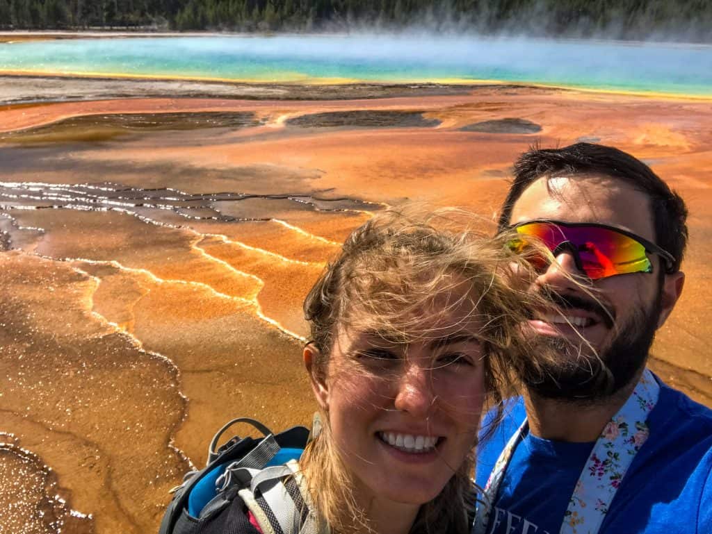 Yellowstone-National-Park-Montana-Elopement-Hot-Spring-selfie
