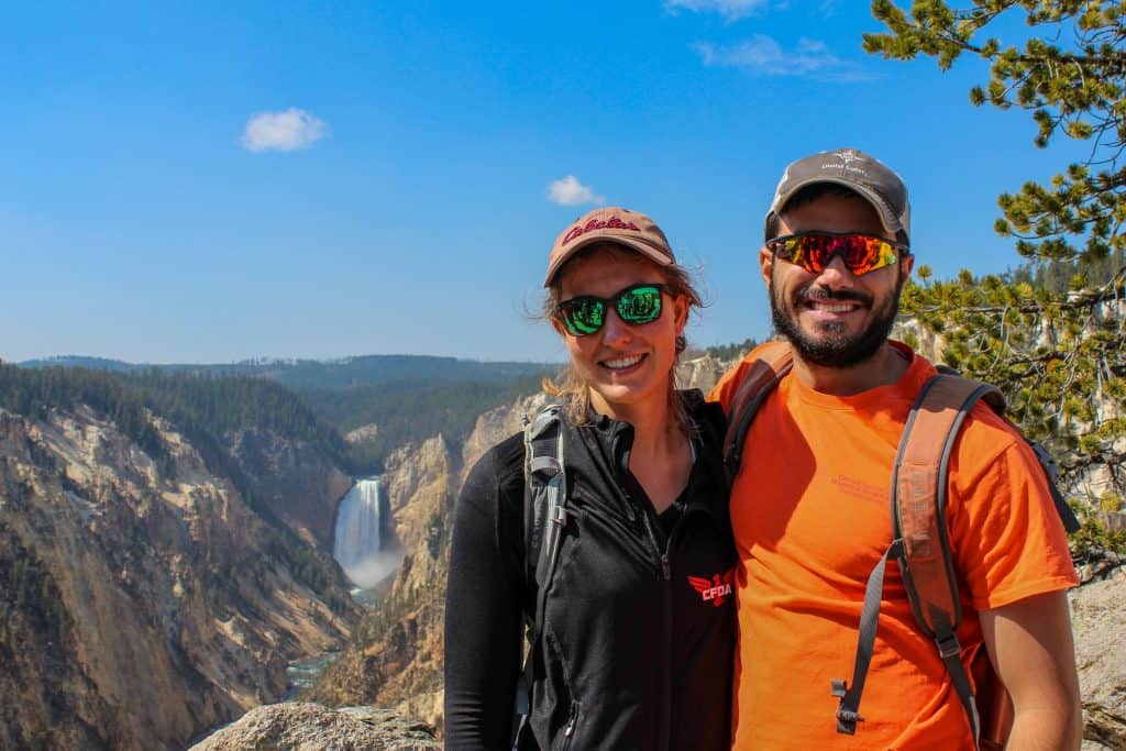 Yellowstone-National-Park-Montana-Elopement-waterfall-Grand-Canyon-of-Yellowstone