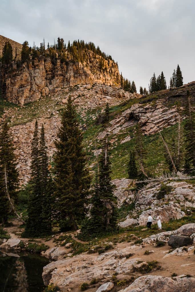 wildflowers-cecret-lake-adventure-elopement-utah