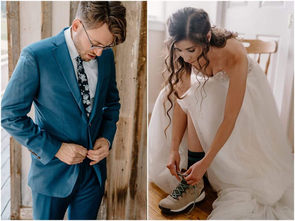 Zion Elopement getting ready 