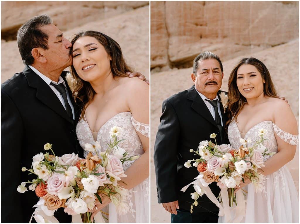 Southern Utah Elopement father of the bride 