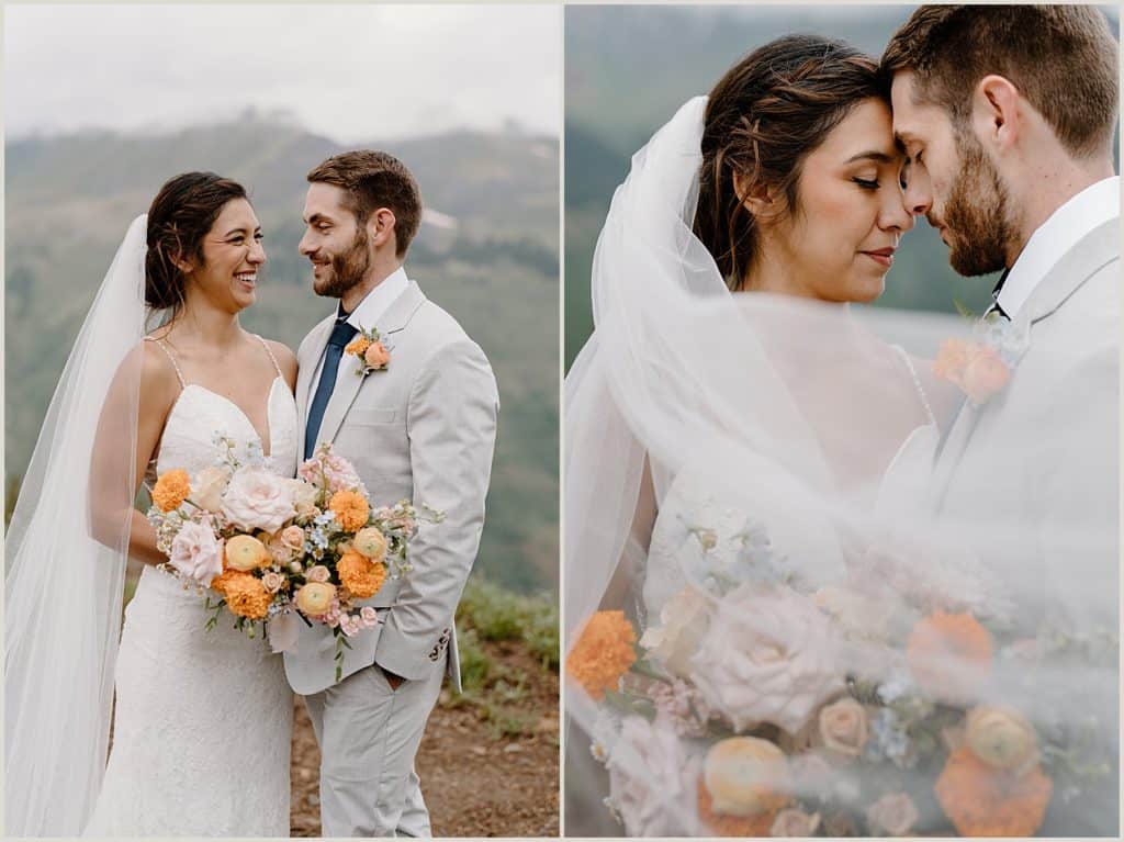 Ana and Greg hold each other close as they soak in every moment of their adventurous Colorado elopement, captured by their Colorado elopement photographer. 